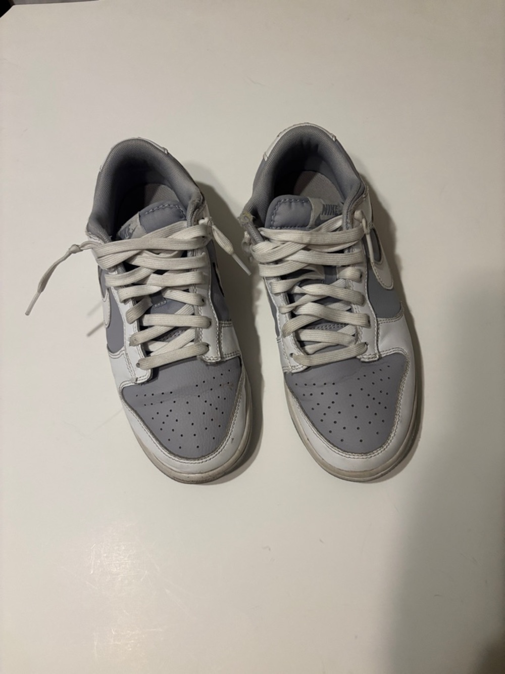 Nike Dunks White and Gray Low Top Sneakers Size 7 men